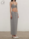 SWAYING 25 Spring/Summer Silk Beaded Halter/Pendant Decorated Long Dress SW-SW25SS1T07C2-HL Top
